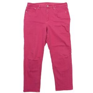 Seven7 Hot Pink High Waist Slim Straight Jeans Size 14